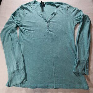 rue21 Teal Slim Fit Long Sleeve T-Shirt Size Large Lightweight Cotton Modal